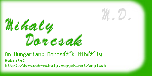 mihaly dorcsak business card